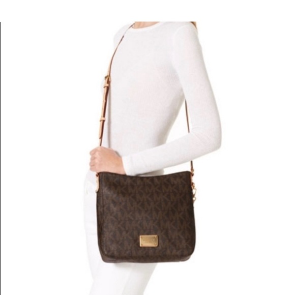 Michael Kors Monogram Coated Canvas Crossbody - Picture 3 of 3